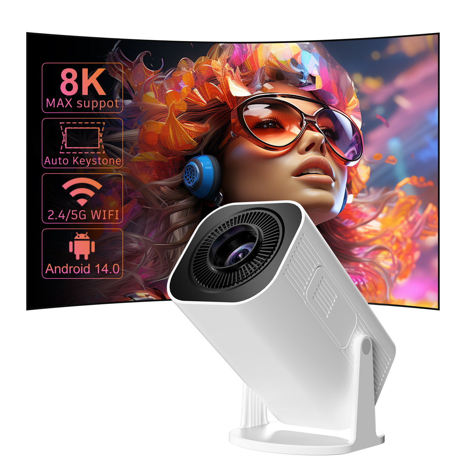 Xiaomi Home Cinema - Salange P330 Mini Projetor Android 14