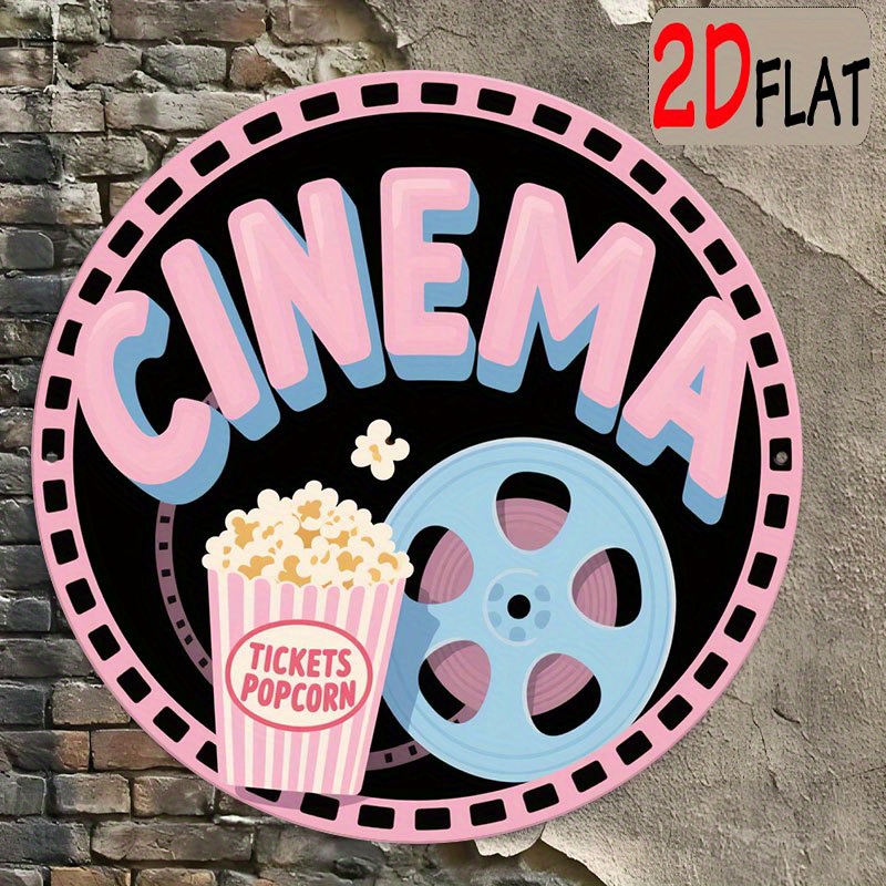 Home Cinema Wall - Vintage 2D Cinema Decoration | Letter