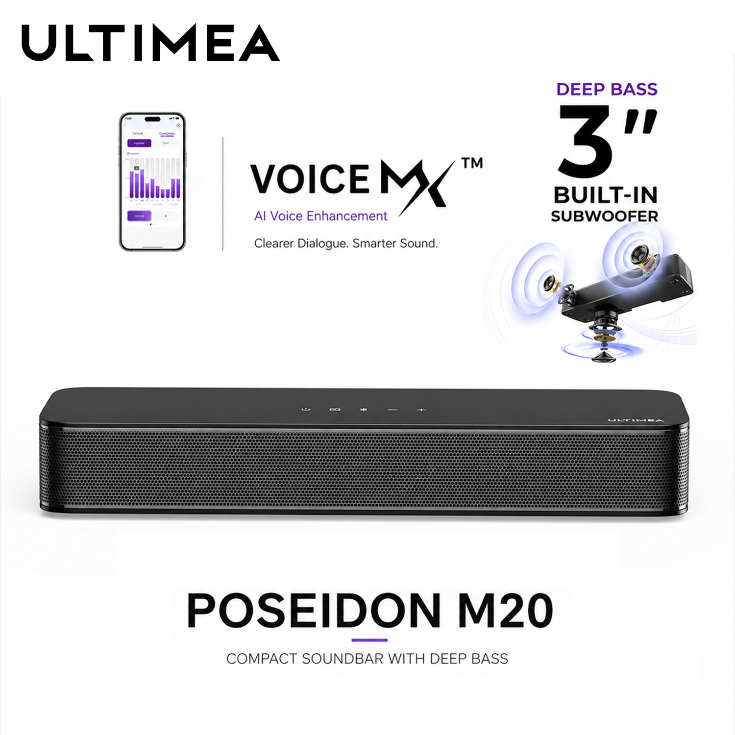 Home Cinema Philips - ULTIMEA 2.1 Channel Compact Soundbar for