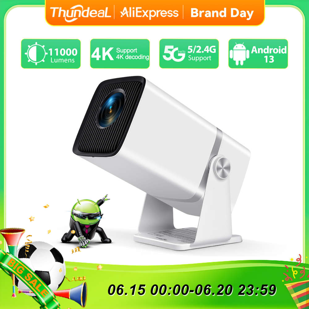 Home Cinema Bluetooth - ThundeaL 4K Full HD Projector FHD