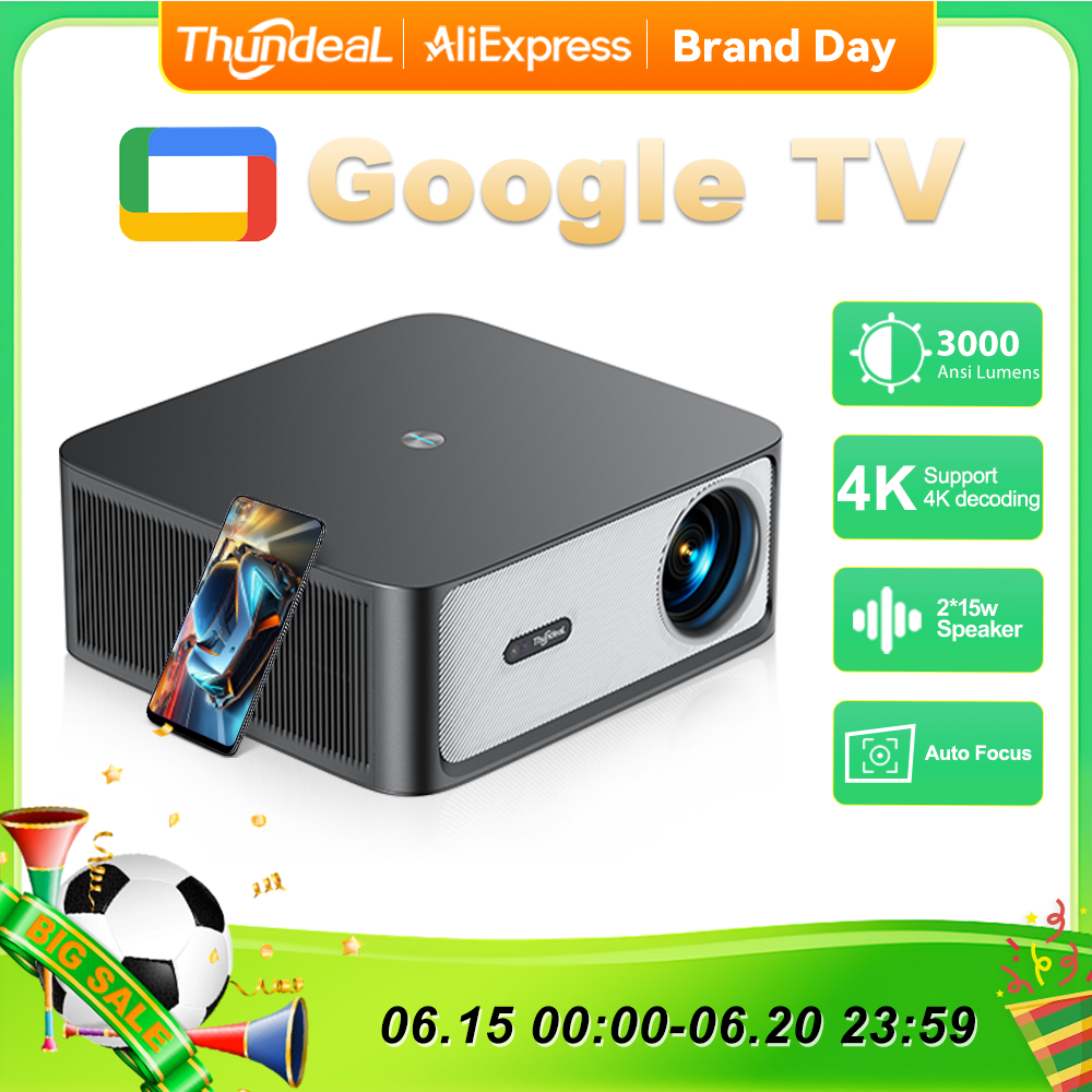 Home Cinema Bluetooth - ThundeaL 1080P Projector WiFi HD Projector