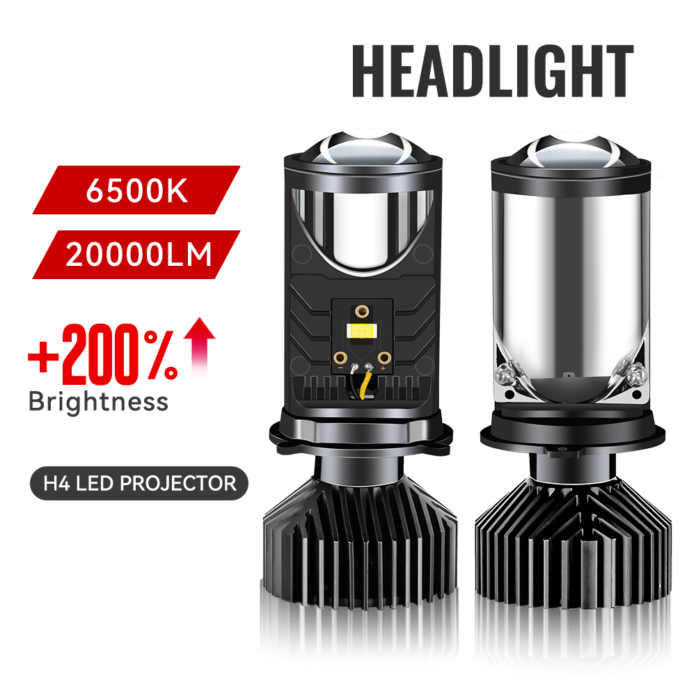 Projector Lamp Replacement - LED Lens Projector H4 Mini Bulb