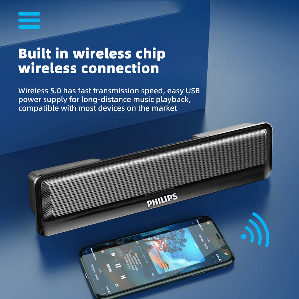 Philips SPA 2100 SoundBar Back - Home Cinema Philips ulasan dan harga