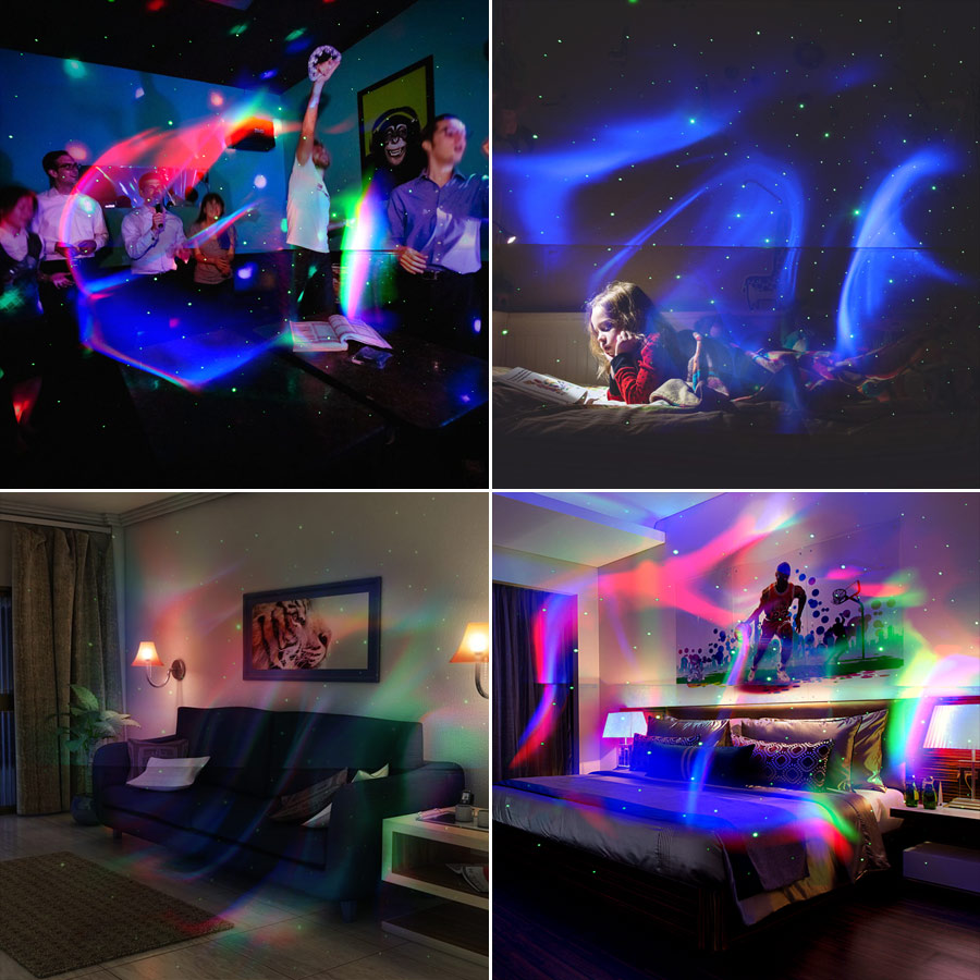 ESHINY RGB LED Rechargeable Ba - Home Cinema Led Projector ulasan dan harga
