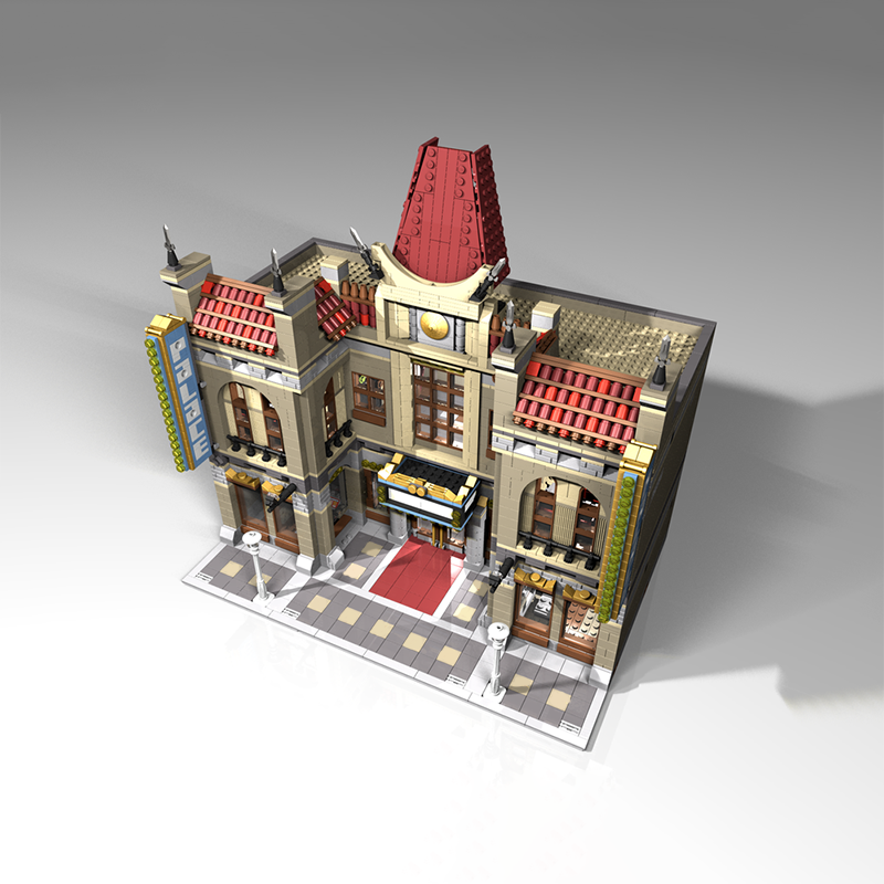 3486PCS MOC Street View Chines - Home Cinema Diy ulasan dan harga