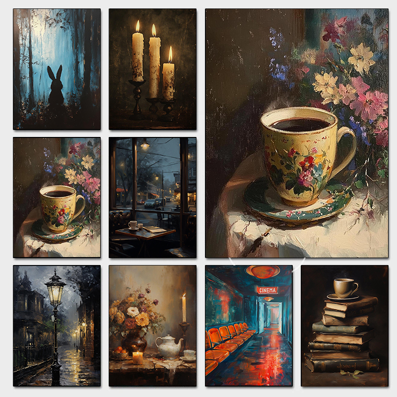 1pc frameless Moody Vintage Ni - Home Cinema Wall ulasan dan harga
