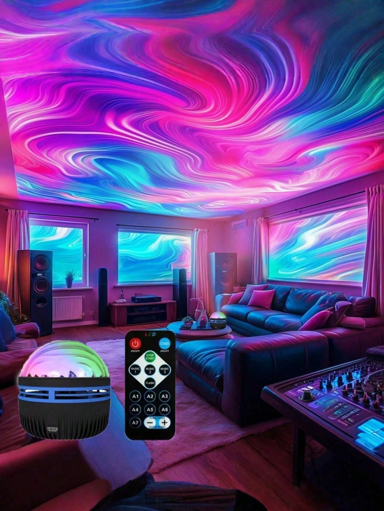 1pc LED Northern Lights Aurora - Home Cinema Gifts ulasan dan harga