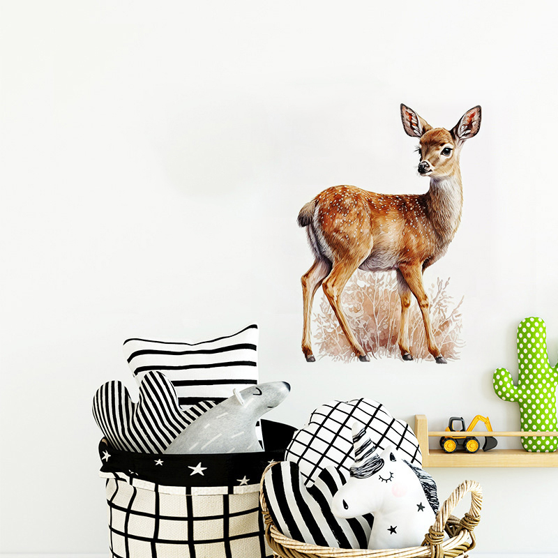 C400#Cute Deer Wall Sticker Ki - Home Cinema Wall ulasan dan harga