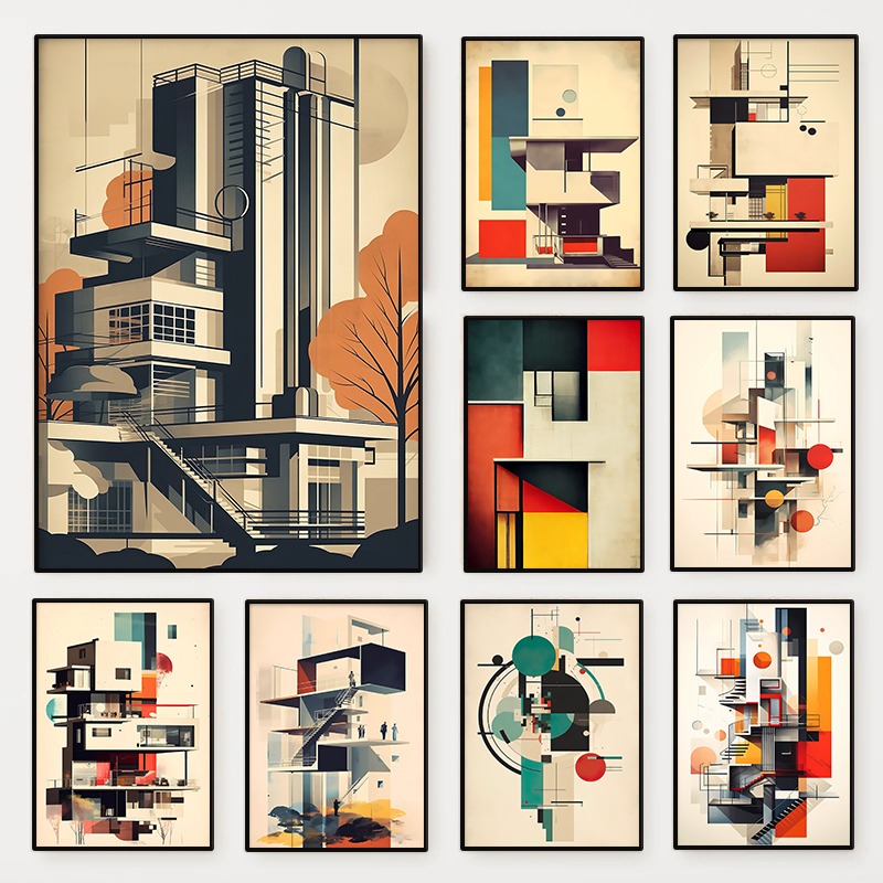 Vintage Minimalist Bauhaus Arc - Home Cinema Wall ulasan dan harga