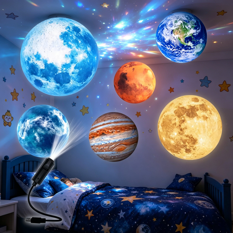 1 lamp 6 planet slidesCreative - Home Cinema Led Projector ulasan dan harga