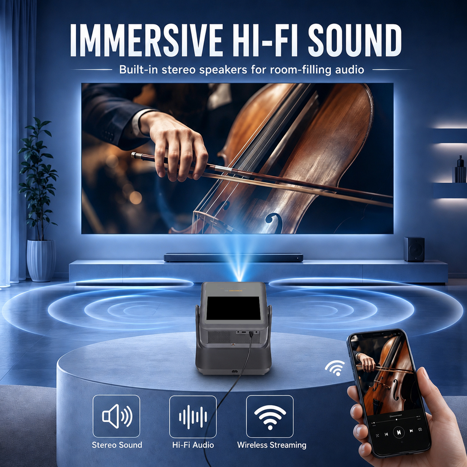Premium Gift Tablet Projector  - Home Cinema Gifts ulasan dan harga