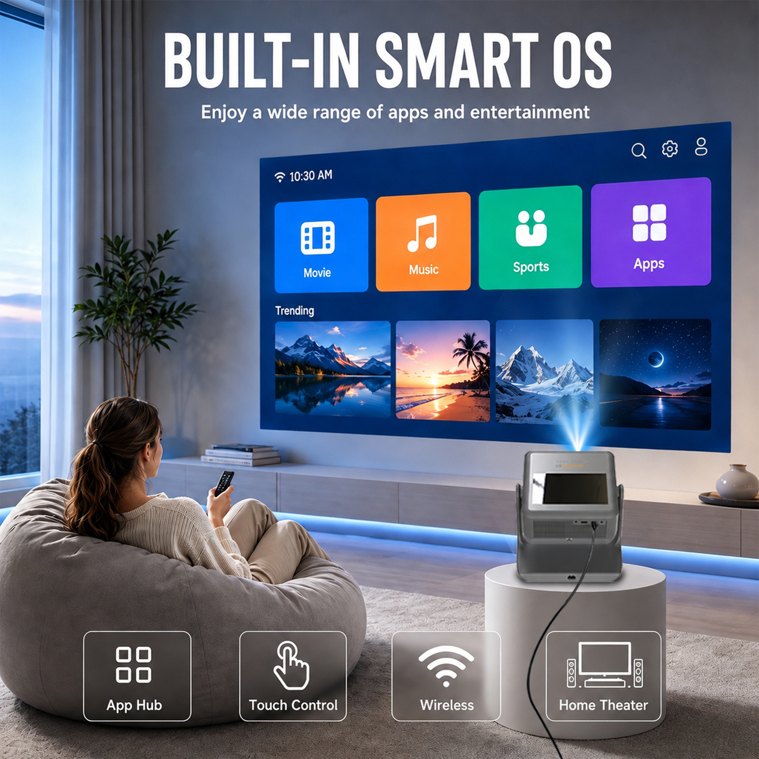 Premium Gift Tablet Projector  - Home Cinema Gifts ulasan dan harga