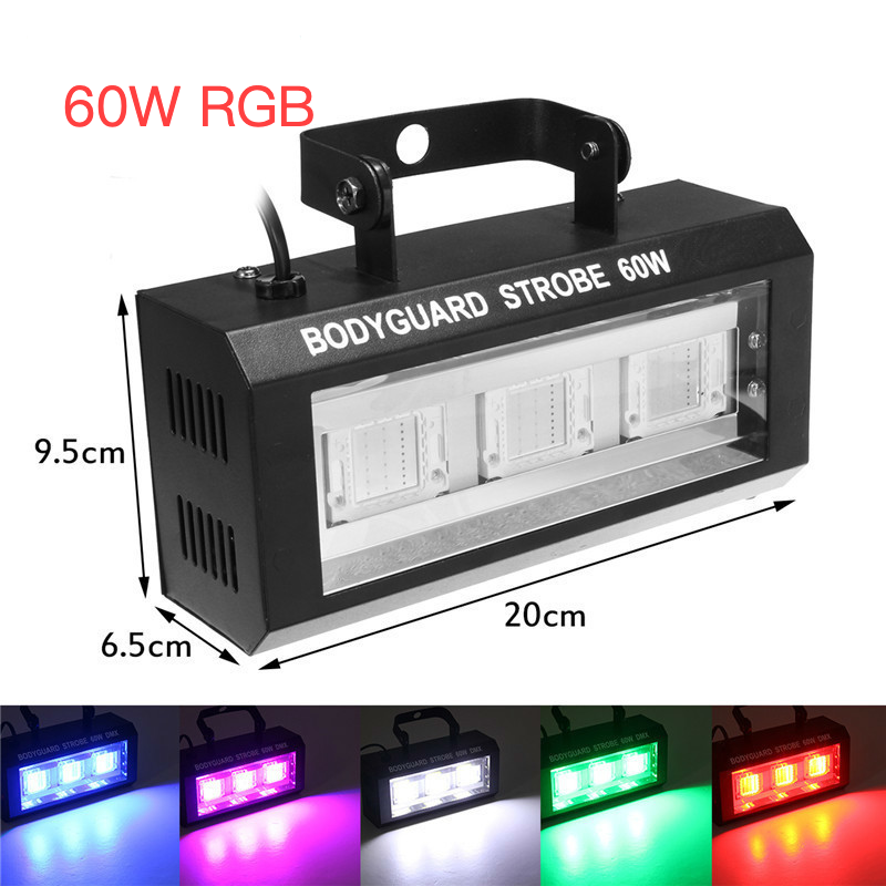 60W Strobe Light RGB White LED - Home Cinema Led Projector ulasan dan harga