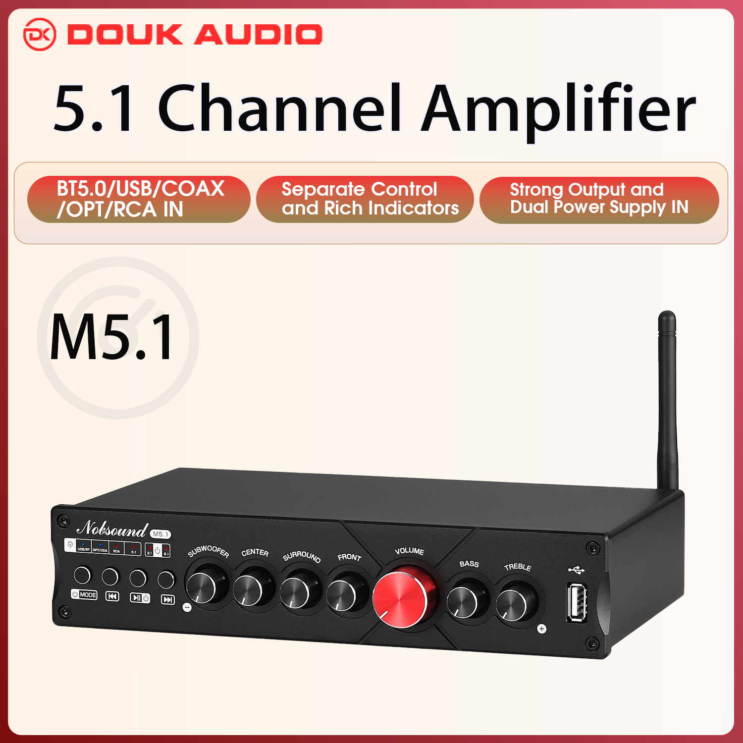 Douk Audio 5.1 Channel Digital - Home Cinema Bluetooth ulasan dan harga