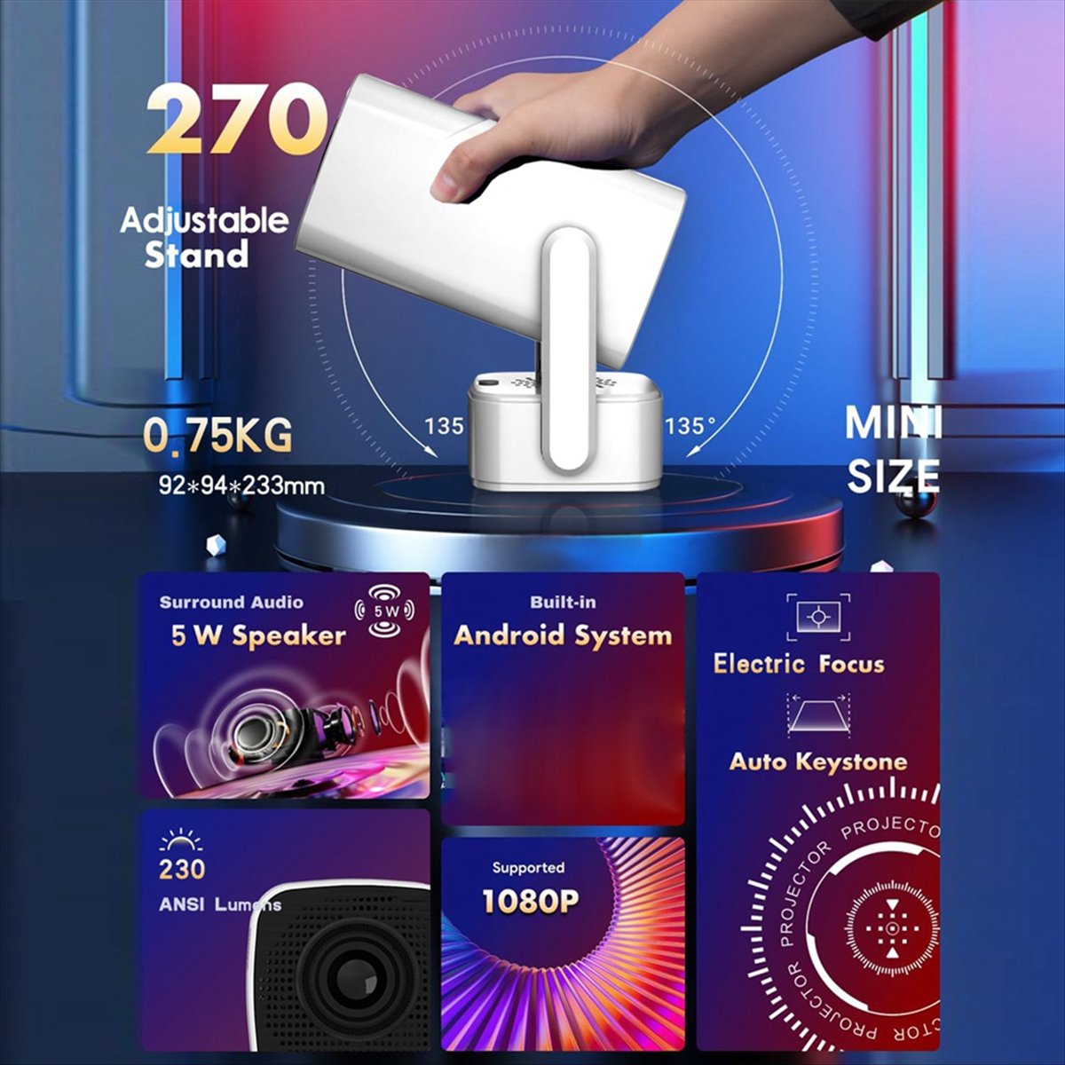 *ONE DAY Y7S Mini Smart Projec - Home Cinema Today ulasan dan harga
