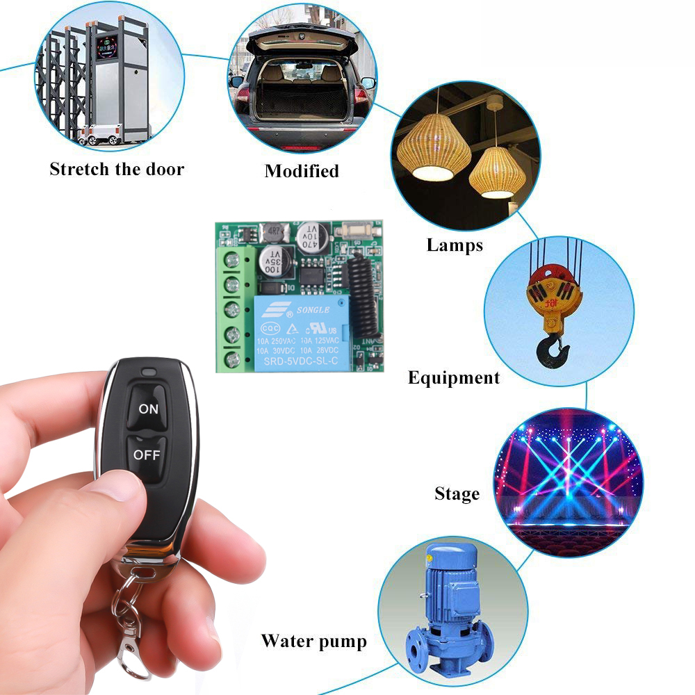 DC 12V 433Mhz RF Wireless Remo - Home Cinema Diy ulasan dan harga