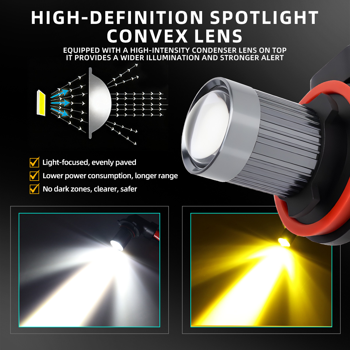 2PCS H11 Car Fog Lamp H7 LED 9 - Projector Lamp Replacement ulasan dan harga