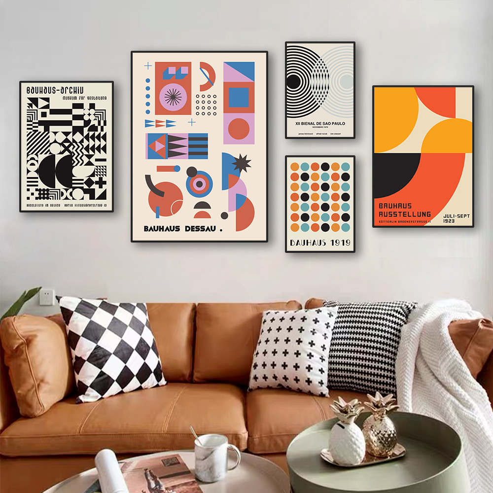Modern Abstract Bauhaus Archit - Home Cinema Wall ulasan dan harga