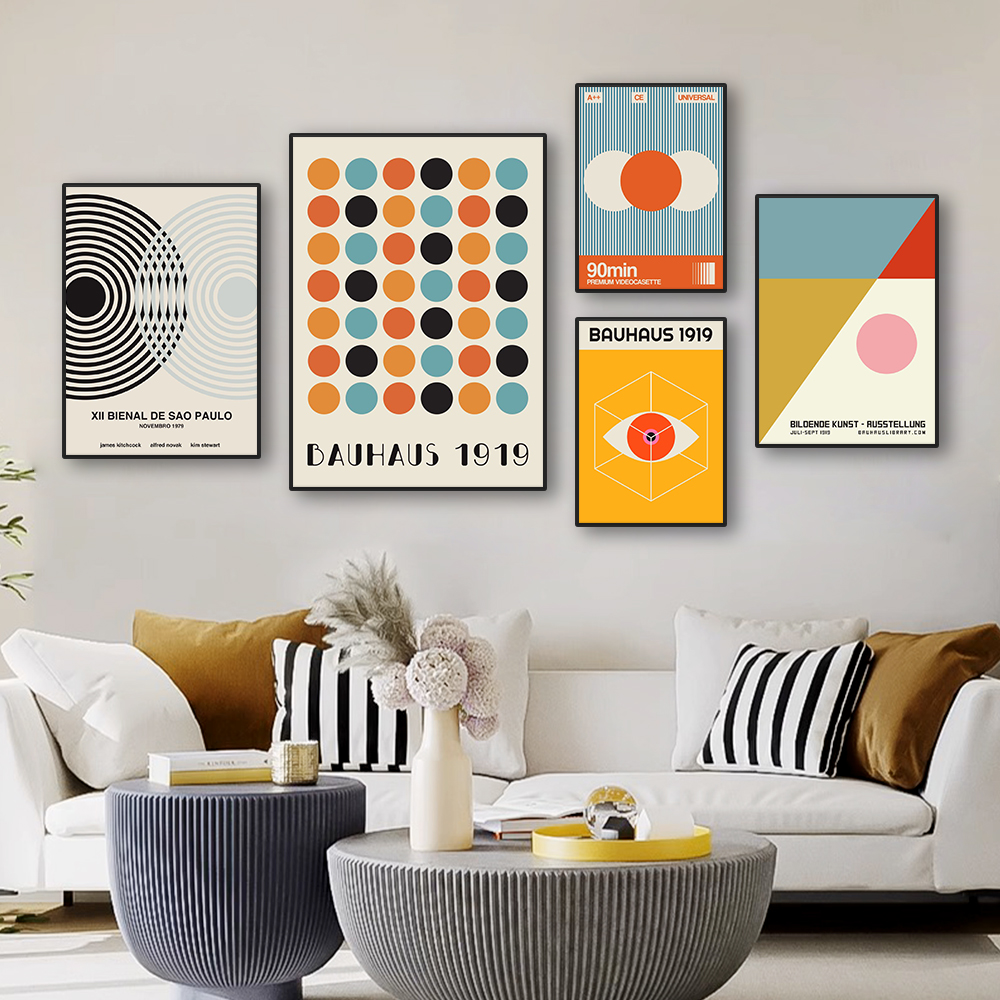 Modern Abstract Bauhaus Archit - Home Cinema Wall ulasan dan harga