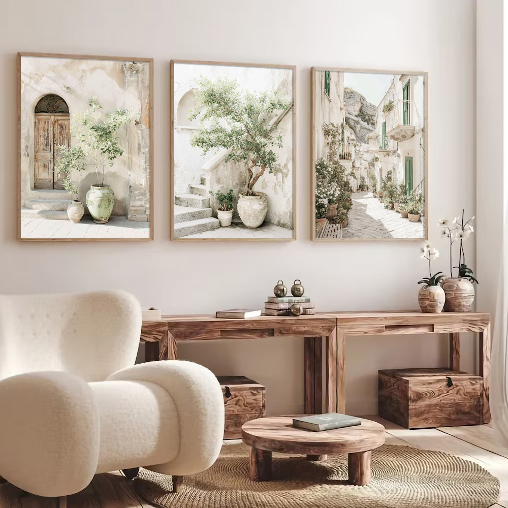 3pcs Set Unframed Italy Medite - Home Cinema Wall ulasan dan harga