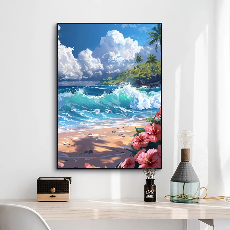 1pc frameless Canvas Painting  - Home Cinema Wall ulasan dan harga
