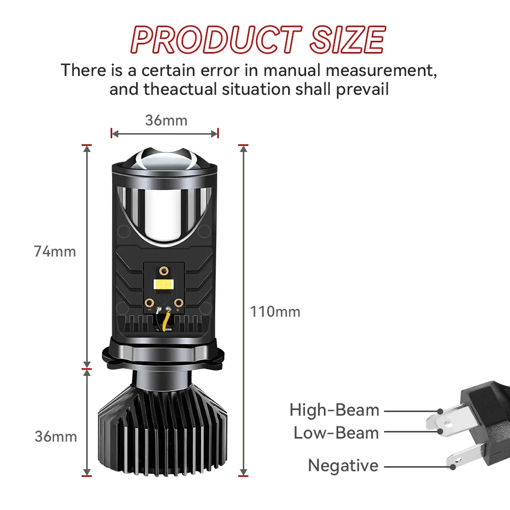 LED Lens Projector H4 Mini Bul - Projector Lamp Replacement ulasan dan harga