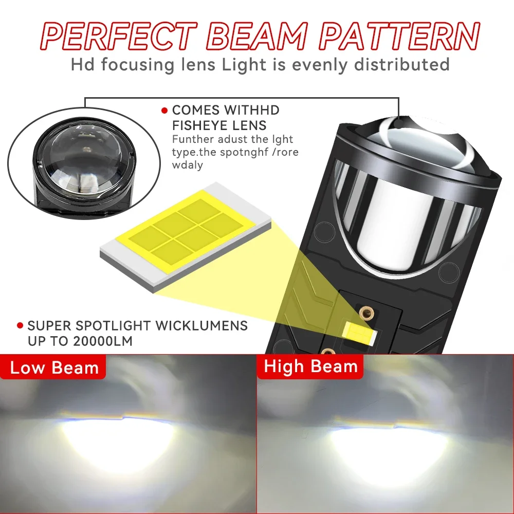 LED Lens Projector H4 Mini Bul - Projector Lamp Replacement ulasan dan harga